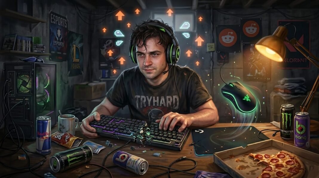 the one raging in voice chat blaming teammates while rocking a $12 Walmart mouse that skipped pixels like it had anxiety.